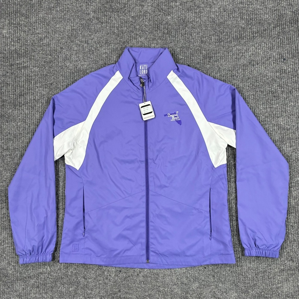 Kate Lord Performance Womens Size L Purple Full Zip Golf Jacket Daytona Beach